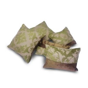 Комплект декоративних подушок Lumelle Damask 40х40см 2шт 30х33см 1шт 36х28см 1шт 38х22см 1шт зелені (п_0697)