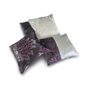 Комплект декоративних подушок Lumelle Damask 4шт фіолетовий з молочним (п_0706)