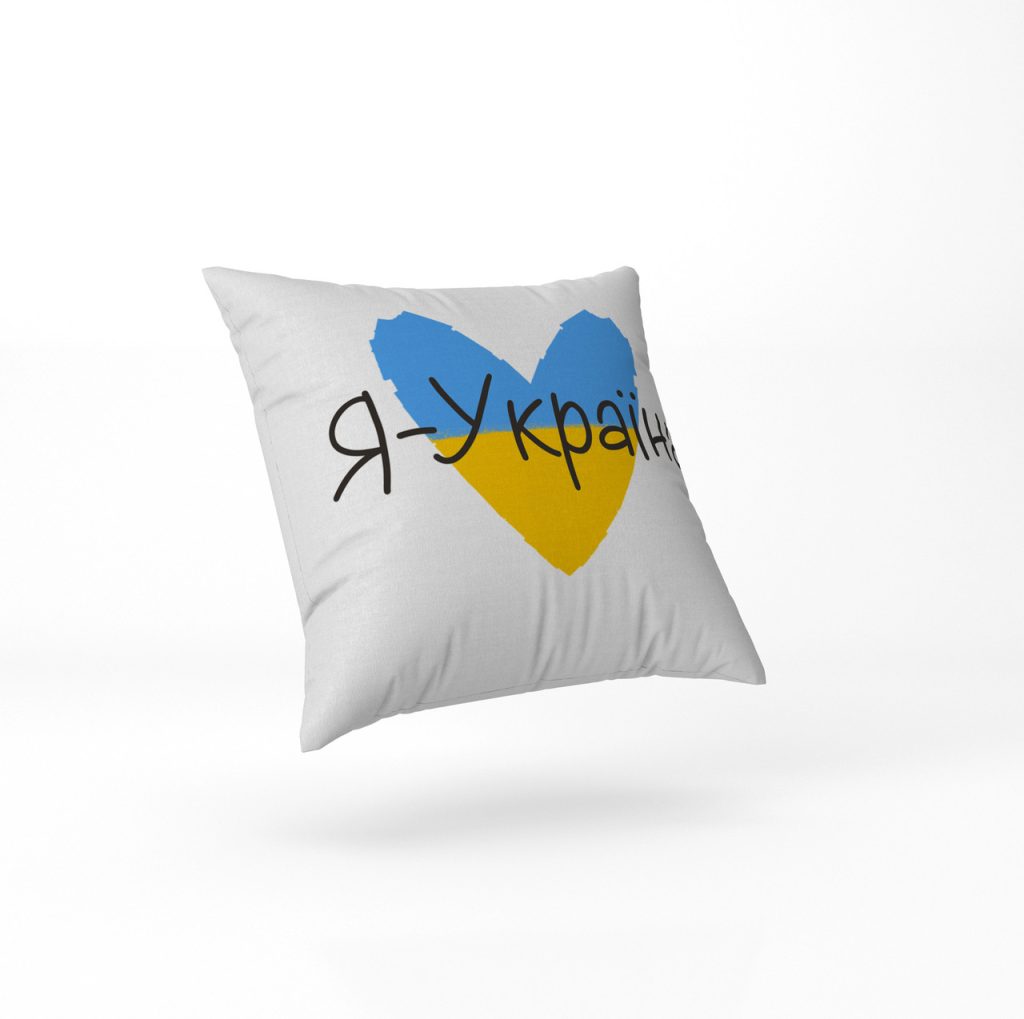 Декоративна подушка з принтом Lumelle Я Україна 1шт 40х40см молочний (па_22)