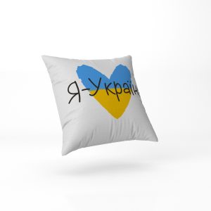 Декоративна подушка з принтом Lumelle Я Україна 1шт 40х40см молочний (па_22)