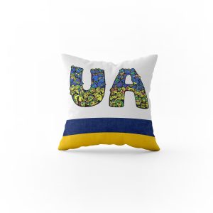 Декоративна подушка з принтом Lumelle UA 1шт 40х40см молочний (па_28)