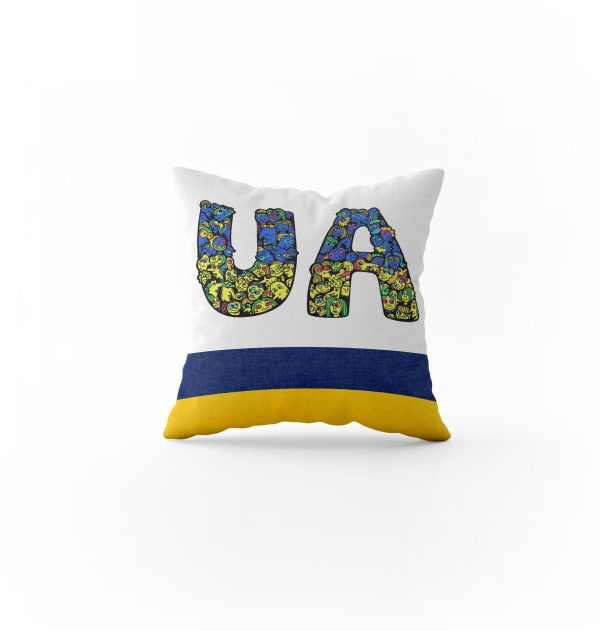 Декоративна подушка з принтом Lumelle UA 1шт 40х40см молочний (па_28)
