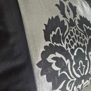 Декоративна подушка Lumelle Damask 48х38см 1шт чорний зі сріблястим (п_0736)