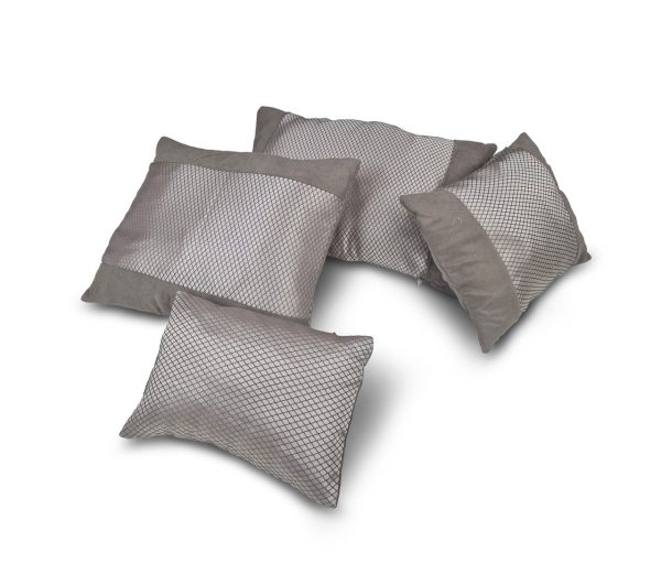 Комплект декоративних подушок Lumelle Geometric 55х37см-1шт 45х37см-1шт 36х28см-1шт 32х22см-1шт сірі (п_0746)