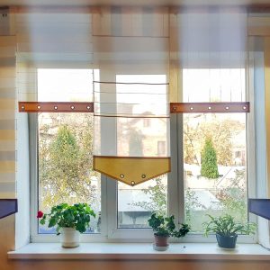 Комплект панельних фіранок Lumelle Line 5шт карниз 260см блакитний з жовтим (11_3п)