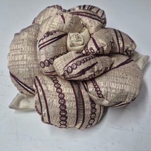 Декоративна подушка Lumelle РОЗА 1шт 35х35см бежевий з бордовим (пхм_01)