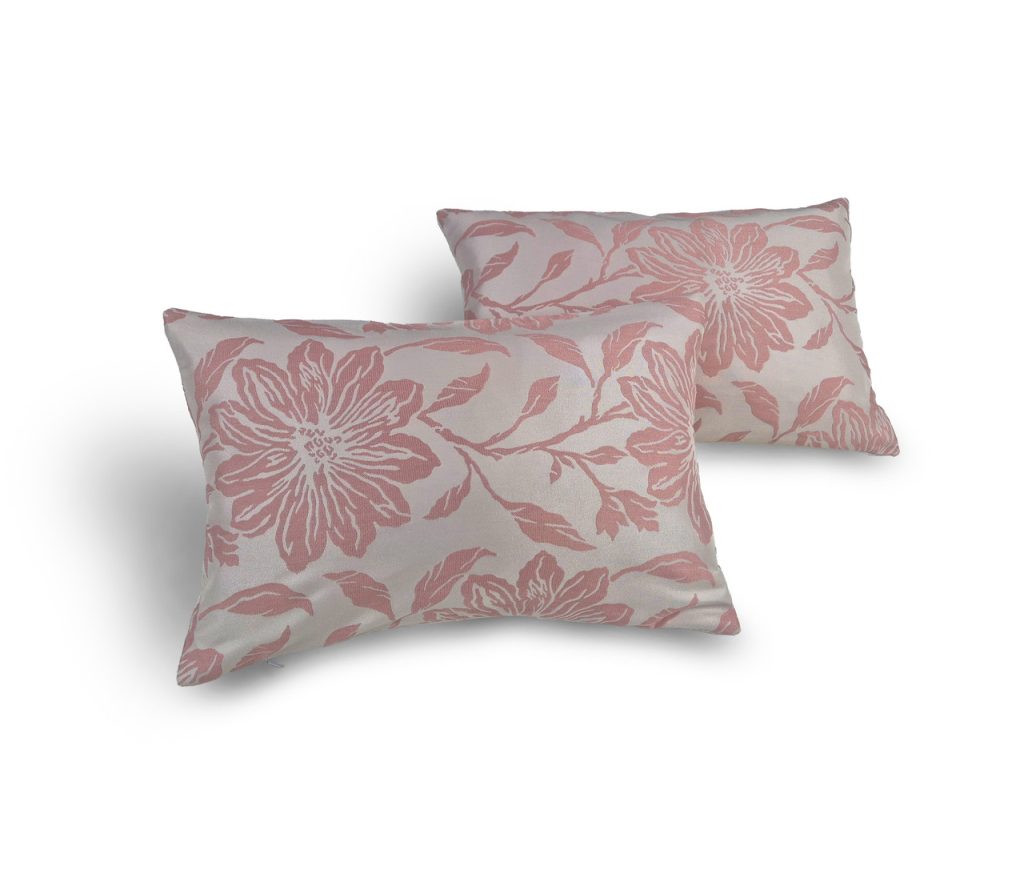 Комплект декоративних подушок Lumelle Flowers 50х32см 2шт рожевий з бежевим (п_0757)