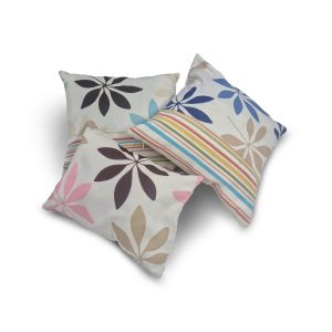 Комплект декоративних подушок Lumelle Flowers Line, 3 шт, бежевий різнокольоровий (п_0761)