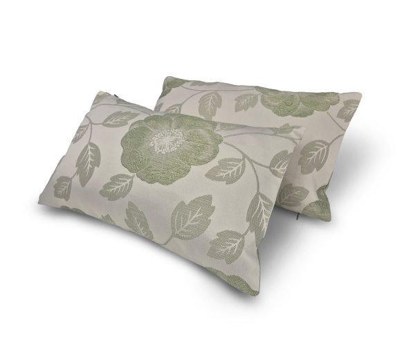 Комплект декоративних подушок Lumelle Flowers 52х32см 2шт, салатовий (п_0778)