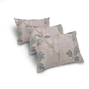 Комплект декоративних подушок Lumelle Flowers 45х32 см 3шт, сіро-бежевий (п_0780)