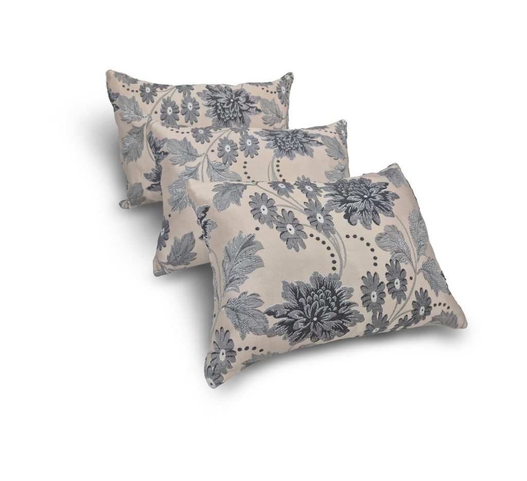 Комплект декоративних подушок Lumelle Flowers 45х32 см 3шт, сіро-бежевий (п_0780)