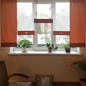 Комплект панельних фіранок Lumelle Simple 5шт карниз 205см теракотовий (14_3п)