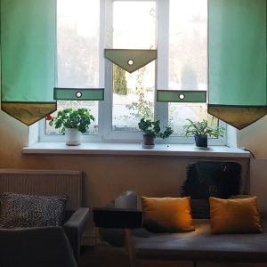 Комплект панельних фіранок Lumelle Simple 5шт карниз 200см Бірюзові (14_4п)