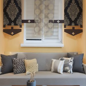 Комплект панельних фіранок Lumelle Damask 250см венге (22_4п)