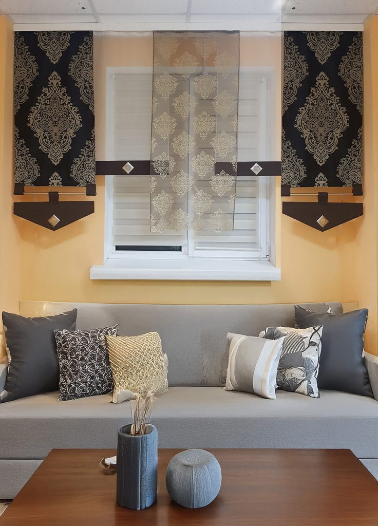 Комплект панельних фіранок Lumelle Damask 250см венге (22_4п)