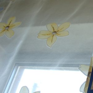 Комплект панельних фіранок Lumelle Flowers карниз 180см 5шт жовті з синім (22_7п)