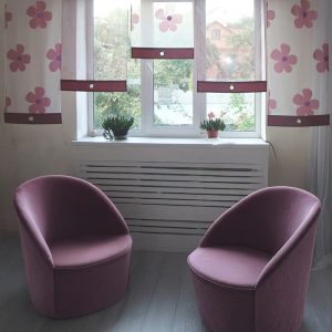 Комплект панельних фіранок Lumelle Flowers 5шт карниз 300см рожевий (23_8п)