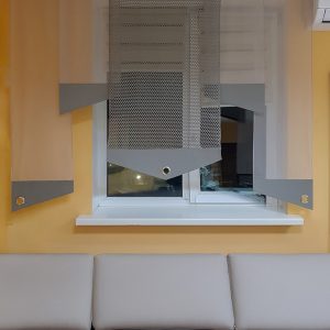 Комплект панельних фіранок Lumelle Креша 5шт карниз 200см сірий з молочним (10_6п)
