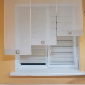Комплект панельних фіранок Lumelle Simple, 3 панелі молочний батист, на карниз 135см (11_1п)