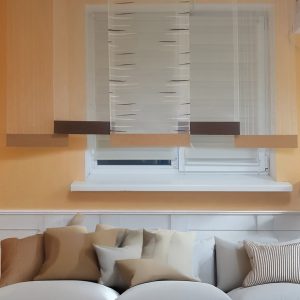 Комплект панельних фіранок Lumelle Simple 5шт карниз 200см коричневий з бежевим (11_2п)
