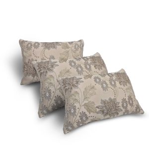 Комплект декоративних подушок Lumelle Flowers 45х32см 3шт, теракотово-солом’яний (п_0779)