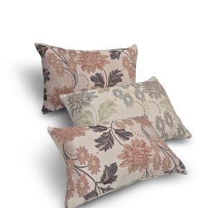 Комплект декоративних подушок Lumelle Flowers 45х32см 3шт, теракотово-солом’яний (п_0779)