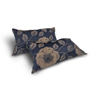 Комплект декоративних подушок Lumelle Flowers, 2 шт, 53×31 см, чорно-бронзовий (п_0784)