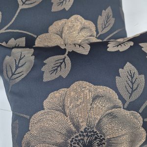 Комплект декоративних подушок Lumelle Flowers, 2 шт, 53×31 см, чорно-бронзовий (п_0784)