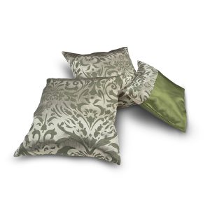 Комплект декоративних подушок Lumelle Damask 2шт 45х45см, 1шт 43х38см, бежевий із зеленим (п_0788)