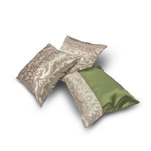 Комплект декоративних подушок Lumelle Damask 2шт 45х45см, 1шт 43х38см, бежевий із зеленим (п_0788)