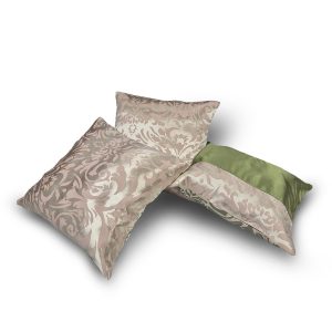 Комплект декоративних подушок Lumelle Damask 2шт 45х45см, 1шт 43х38см, бежевий із зеленим (п_0788)