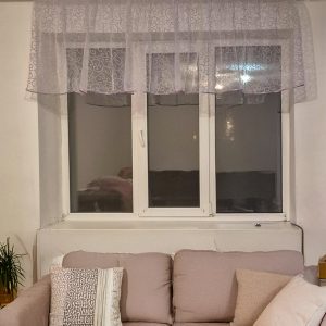 Ламбрекен верхівка Lumelle Venzel карниз 200см, білий з фіолетовим (1_1пб)