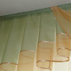 Ламбрекен Lumelle Дуга карниз 200см салатовий з бежевим (70_8_2м)