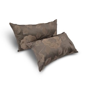 Комплект декоративних подушок Lumelle Flowers 52х32см 2шт кавовий із золотистим (п_0798)