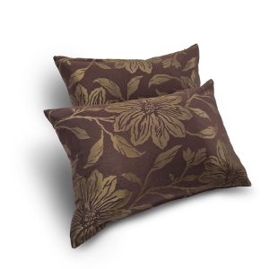 Комплект декоративних подушок Lumelle Flowers 50×33 см, 2 шт, коричнево-бежевий(п_0799)