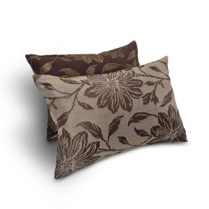 Комплект декоративних подушок Lumelle Flowers 50×33 см, 2 шт, коричнево-бежевий(п_0799)