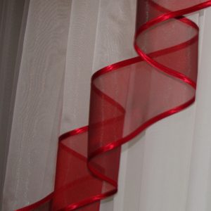 Ламбрекен Lumelle Асиметрія карниз 250см бордовий з бежевим (20_3_2,5м)