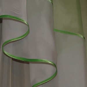 Ламбрекен Lumelle Асиметрія Шифон карниз 250см салатовий з білим (23_2,5м)