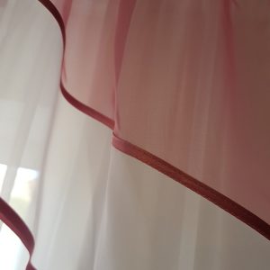 Ламбрекен Lumelle куточки карниз 300см рожевий з білим (1_9у)