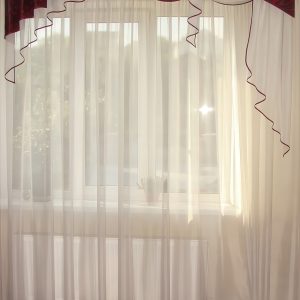 Жорсткий ламбрекен Lumelle 2м Люкс бордо з чорним (4_1ж)
