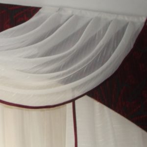 Жорсткий ламбрекен Lumelle 2м Люкс бордо з чорним (4_1ж)
