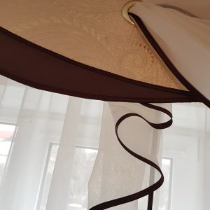 Жорсткий ламбрекен Lumelle Люкс 250см золотий з шоколадним (4_7ж)