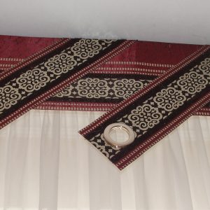 Жорсткий ламбрекен зі шторою Lumelle Simple 3м бордовий (33_2ж)