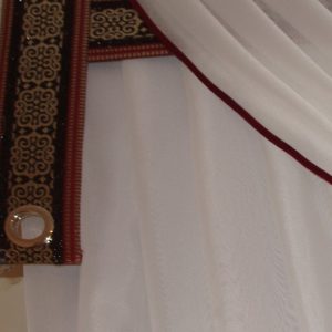 Жорсткий ламбрекен зі шторою Lumelle Simple 3м бордовий (33_2ж)