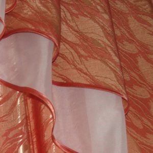 Жорсткий ламбрекен Lumelle Style карниз 300см теракотовий з абрикосовим (47ж)