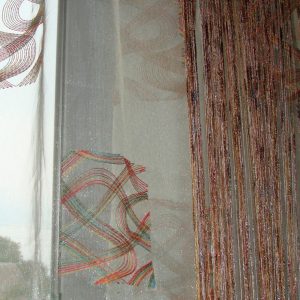 Жорсткий ламбрекен з нитками Lumelle Хвиляста доріжка 250см бежевий (80ж)