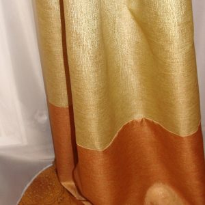 Жорсткий ламбрекен зі шторами Lumelle Квіткова галявина 250см оливковий (80_2ж)