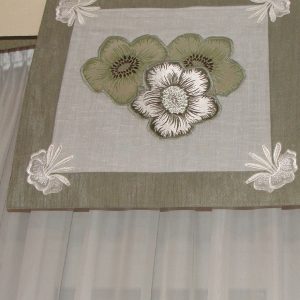 Жорсткий ламбрекен Lumelle Flowers карниз 200см молочний (84_6ж)