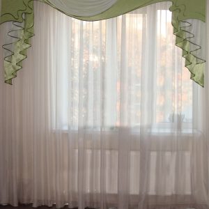 Жорсткий ламбрекен Lumelle Розпис 250см Салатовий (98ж)