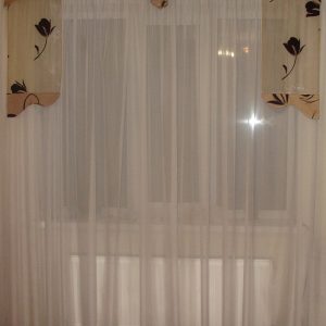 Жорсткий ламбрекен Lumelle Каскад Flowers 2м пісочний (122_7ж)